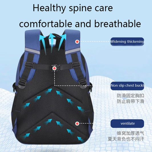 Mochila Escolar Esportiva Geométrica, 7–13 anos