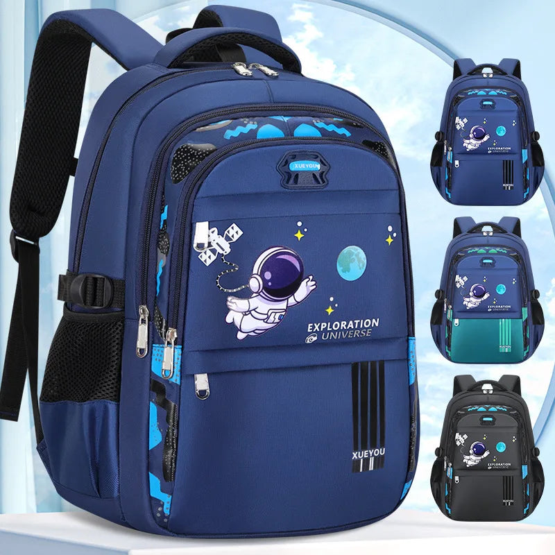 Mochila Escolar Esportiva Geométrica, 7–13 anos