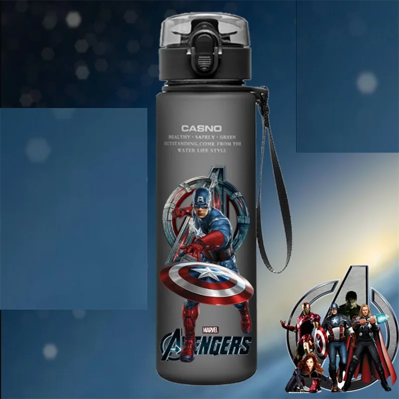 Garrafa Marvel 560ml – Spiderman / Iron Man / Capitão América