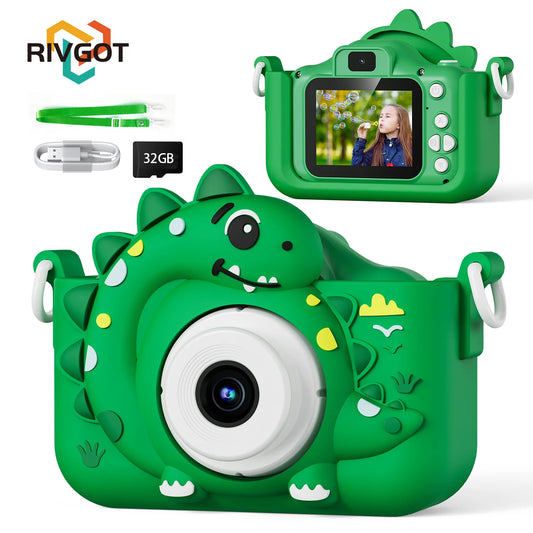 Câmera Digital Infantil HD 1080P 2.6 Lente Dupla Recarregável