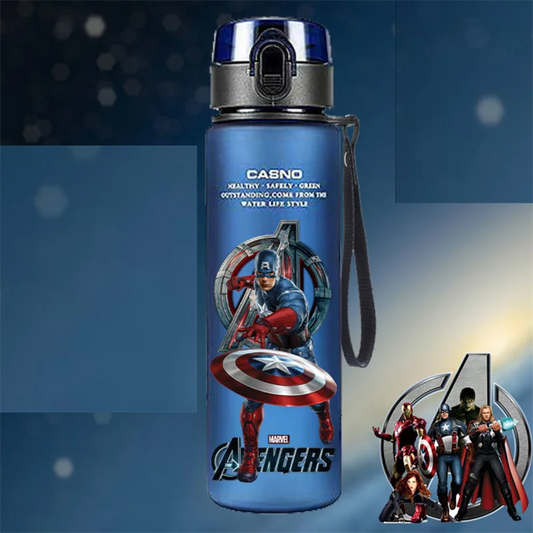 Garrafa Marvel 560ml – Spiderman / Iron Man / Capitão América