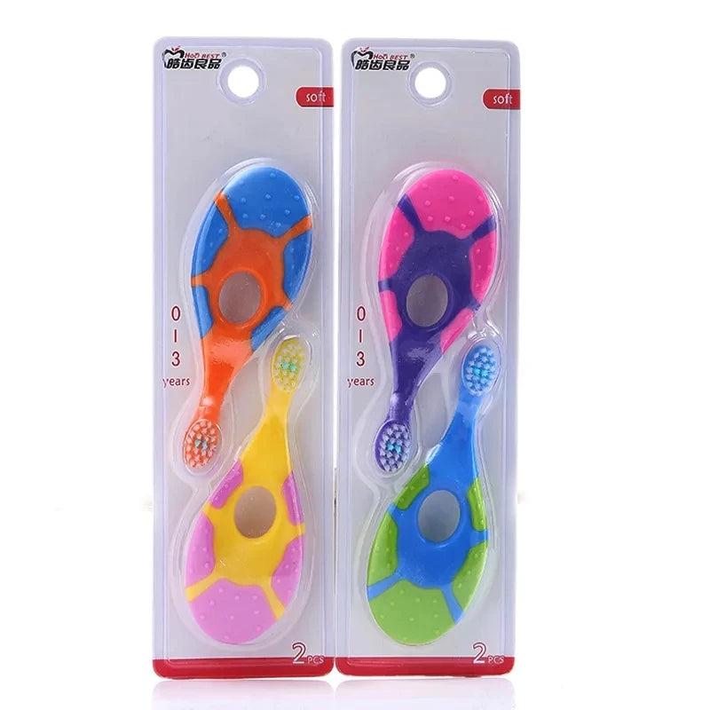 Kit 2 Escovas de Dente Infantil em Silicone com Cerdas Macias (BPA Free)