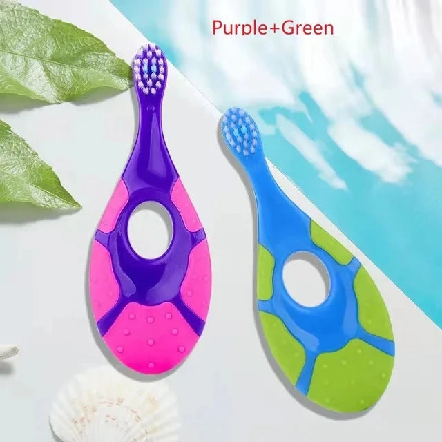Kit 2 Escovas de Dente Infantil em Silicone com Cerdas Macias (BPA Free)