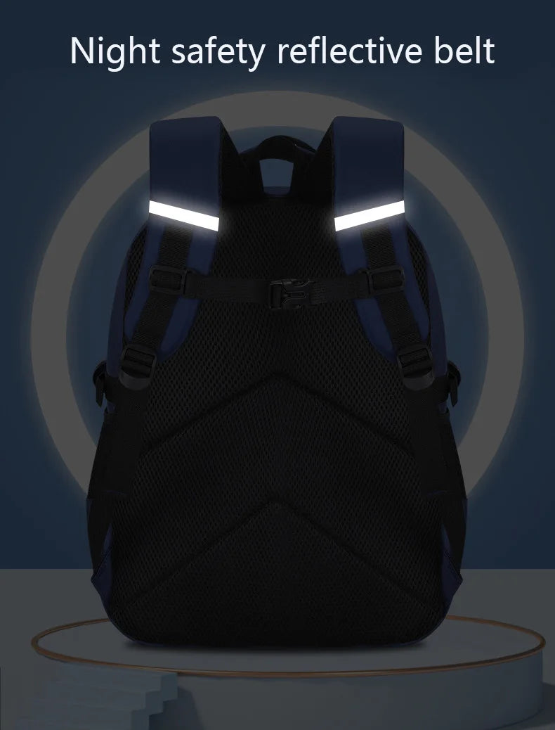Mochila Escolar Esportiva Geométrica, 7–13 anos