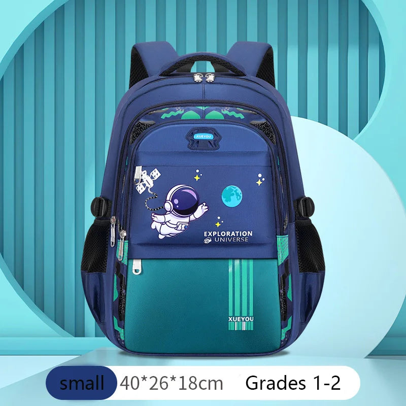 Mochila Escolar Esportiva Geométrica, 7–13 anos