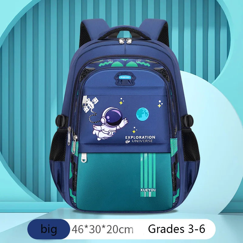 Mochila Escolar Esportiva Geométrica, 7–13 anos