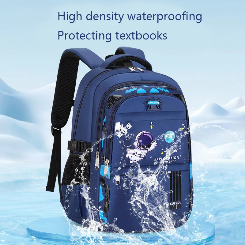 Mochila Escolar Esportiva Geométrica, 7–13 anos