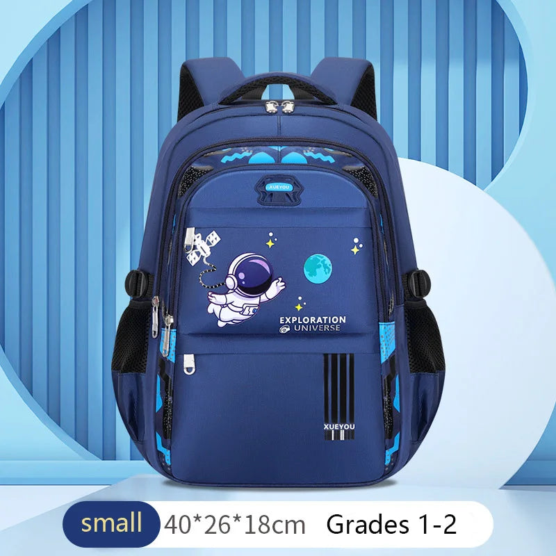 Mochila Escolar Esportiva Geométrica, 7–13 anos