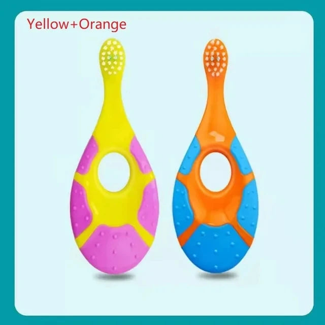 Kit 2 Escovas de Dente Infantil em Silicone com Cerdas Macias (BPA Free)