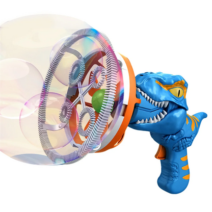 Pistola de Bolhas Dinossauro 3 em 1 com Ventilador