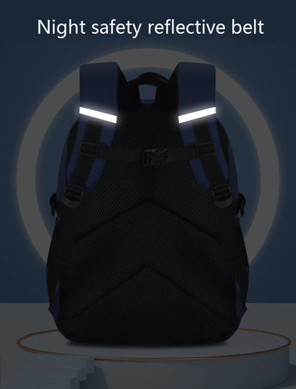Mochila Escolar Esportiva Geométrica, 7–13 anos