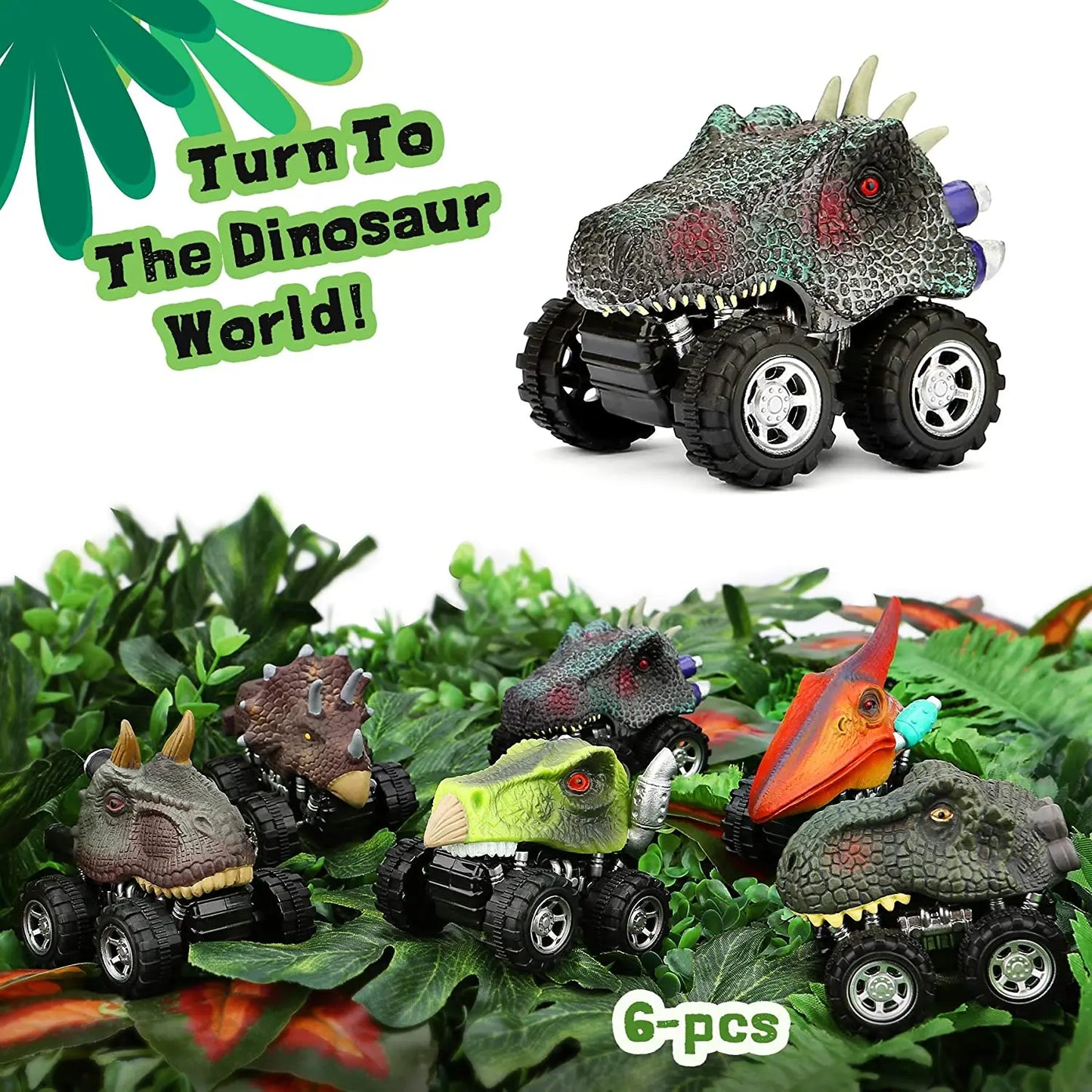 Carrinhos Monster Truck Dinossauros, individual ou kit com 06